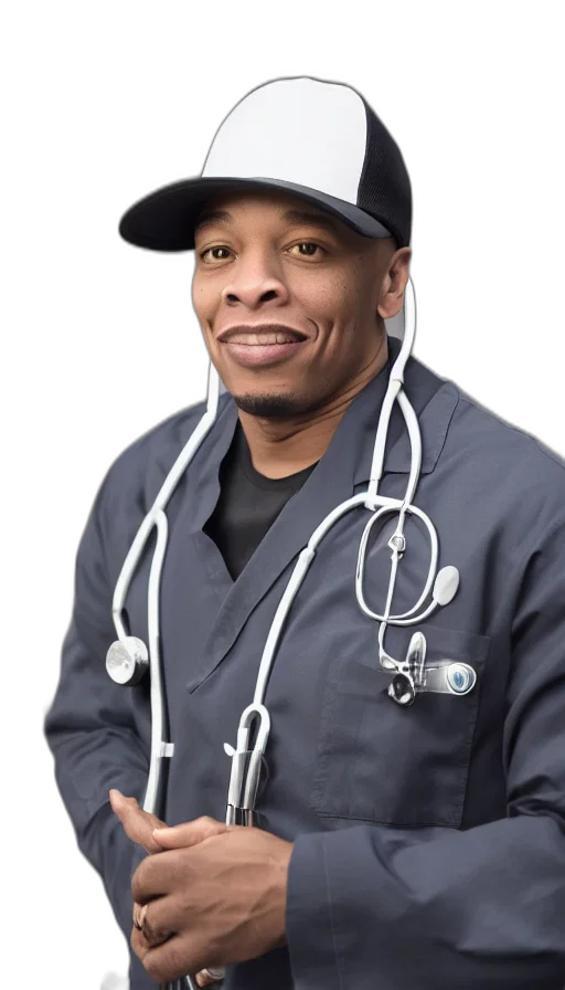 staff, hat, face, jacket transparent PNG cut-out