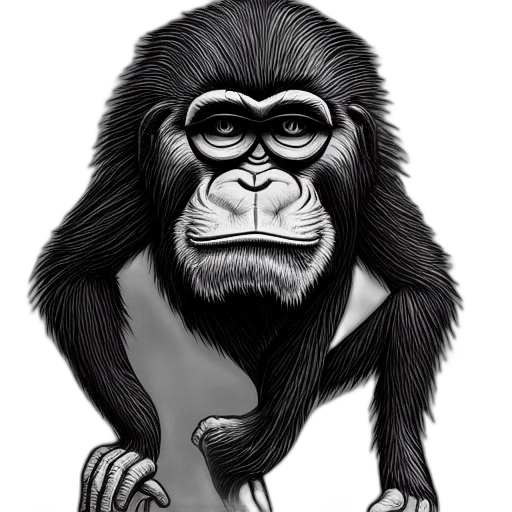 animal, staff, face, creature, photorealistic, cartoon, concept art, pencil sketch transparent PNG cut-out