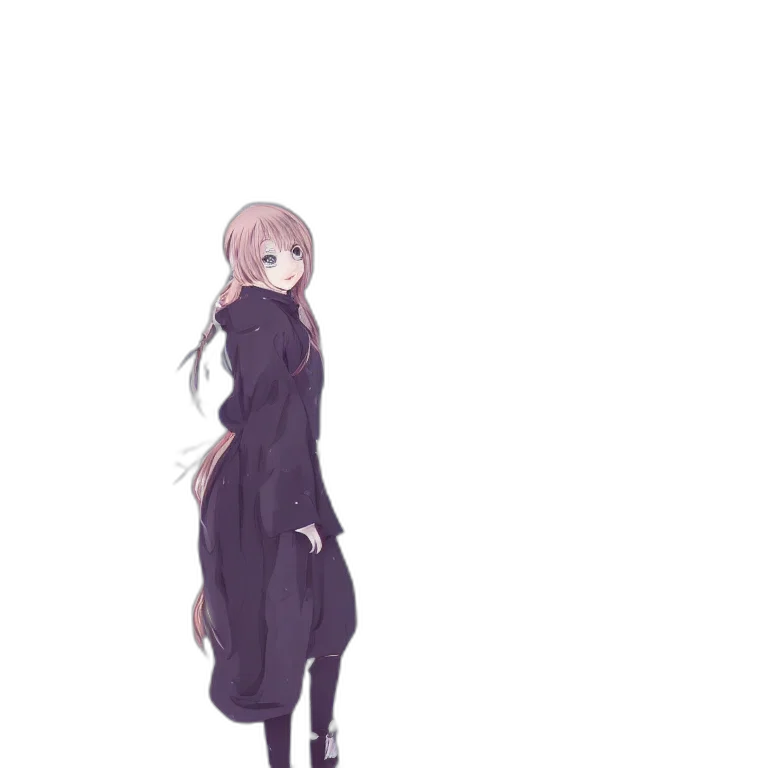 dress, jacket, staff, creature transparent PNG cut-out