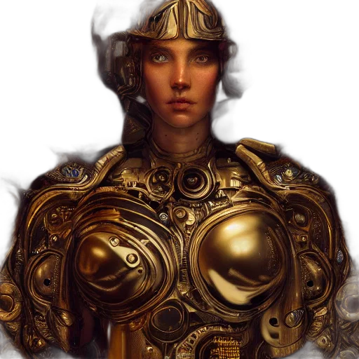 robot, face, crown, fantasy art, concept art, photorealistic, comic book art, golden transparent PNG cut-out
