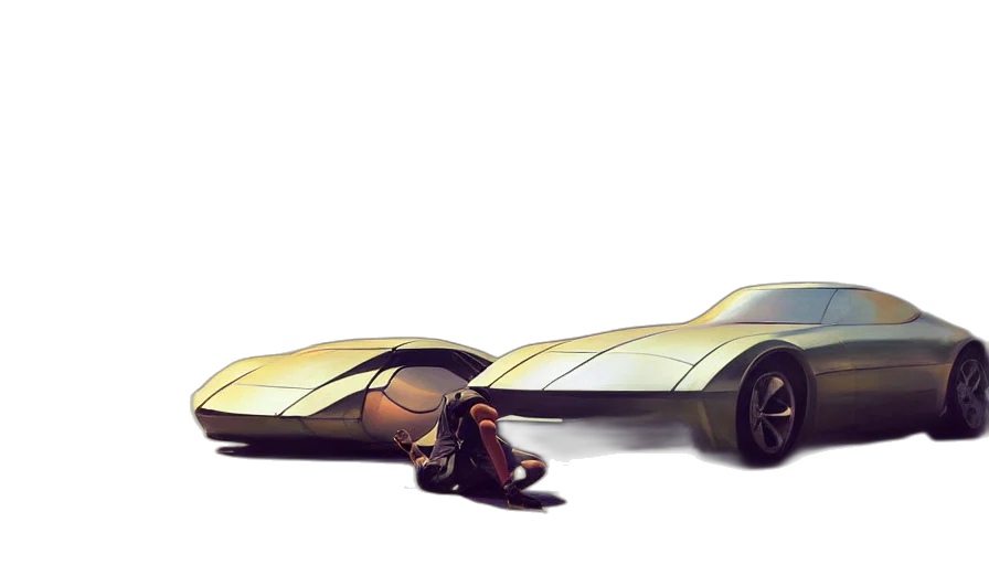 car, weapon, concept art, 3d render transparent PNG cut-out