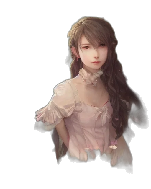 dress, face, staff, crown transparent PNG cut-out
