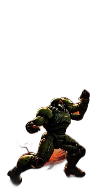 weapon, robot, creature, concept art, comic book art, pixel art, 3d render, green transparent PNG cut-out