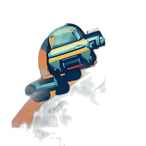 weapon, robot, staff, sword, concept art, 3d render, pixel art, watercolor transparent PNG cut-out