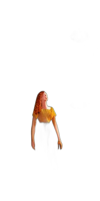 dress, hair, staff, creature, 3d render, concept art, cartoon, pixel art transparent PNG cut-out
