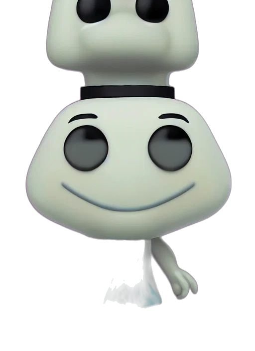 robot, staff, hat, face, 3d render, concept art, cartoon, funko transparent PNG cut-out
