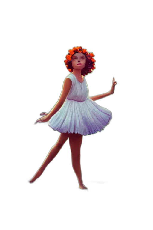 dress, crown, creature, concept art, 3d render, fantasy art, pixel art, pastel transparent PNG cut-out