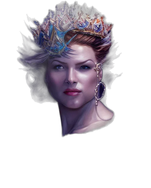 crown, face, hat, jewelry, fantasy art, concept art, photorealistic, watercolor transparent PNG cut-out