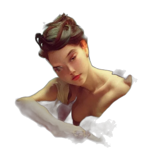 dress, face, crown, jewelry, photorealistic, oil painting, concept art, fantasy art transparent PNG cut-out