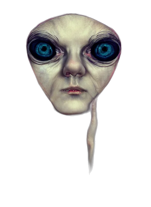 face, creature, mask, staff, concept art, fantasy art, photorealistic, 3d render transparent PNG cut-out