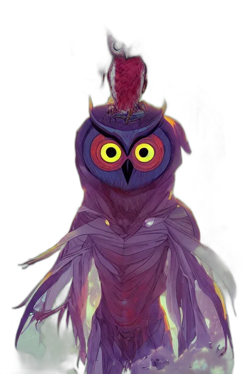 mask, creature, crown, staff transparent PNG cut-out