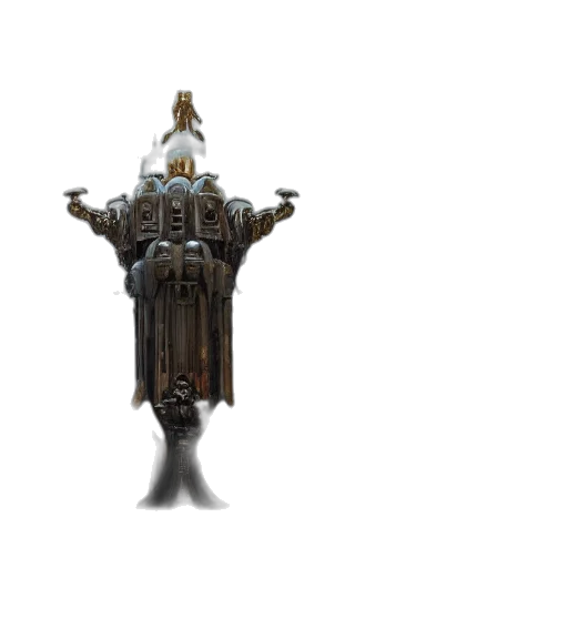 crown, robot, staff, sword, concept art, 3d render, pixel art, fantasy art transparent PNG cut-out