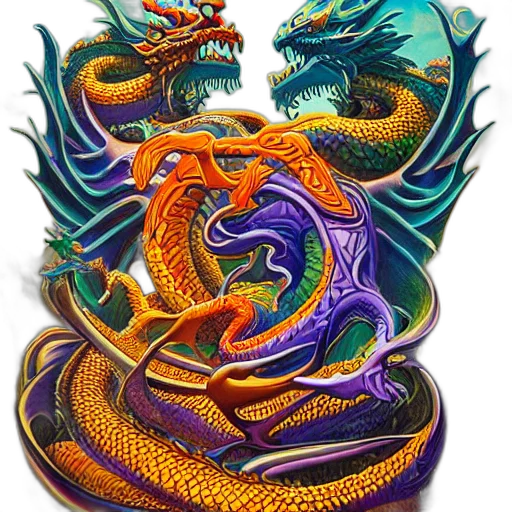 dragon, staff, fantasy art, concept art transparent PNG cut-out