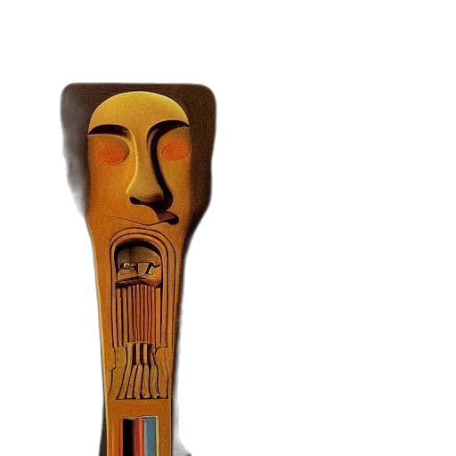 mask, staff, face, jewelry, 3d render, persepolis, salvador, dali transparent PNG cut-out