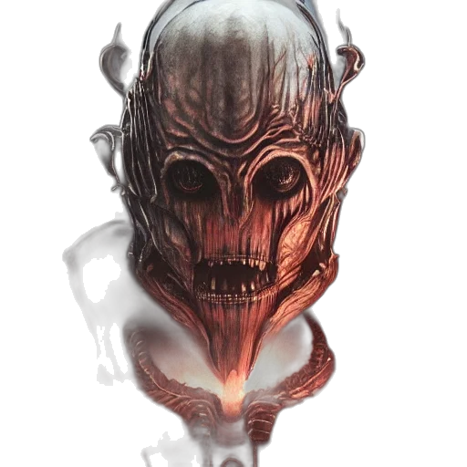 mask, face, creature, robot, concept art, fantasy art, watercolor, comic book art transparent PNG cut-out