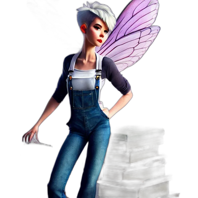 concept art, fantasy art, 3d render, pixel art, pastel, full, body, pose transparent PNG cut-out