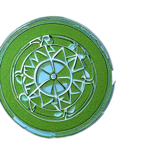jewelry, crown, umbrella, 3d render, green, crop, circles, symbol transparent PNG cut-out