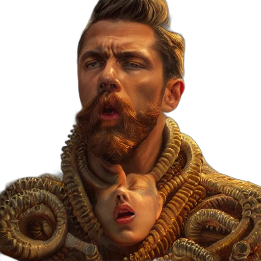 face, creature, hair, mask transparent PNG cut-out