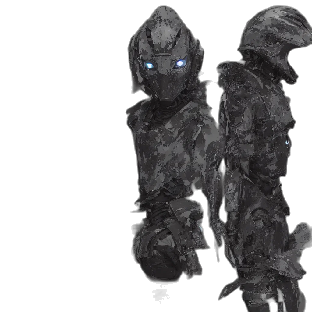 robot, mask, concept art, fantasy art transparent PNG cut-out