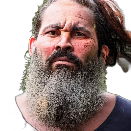 hair, face, mask, creature, photorealistic, 3d render, concept art, man transparent PNG cut-out