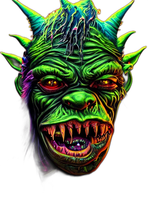 mask, face, creature, staff, photorealistic, concept art, fantasy art, 3d render transparent PNG cut-out