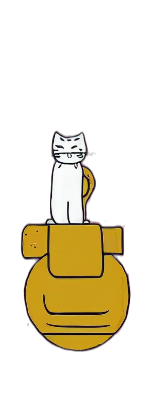 staff, animal, robot, weapon, cartoon, concept art, pixel art, lonely transparent PNG cut-out