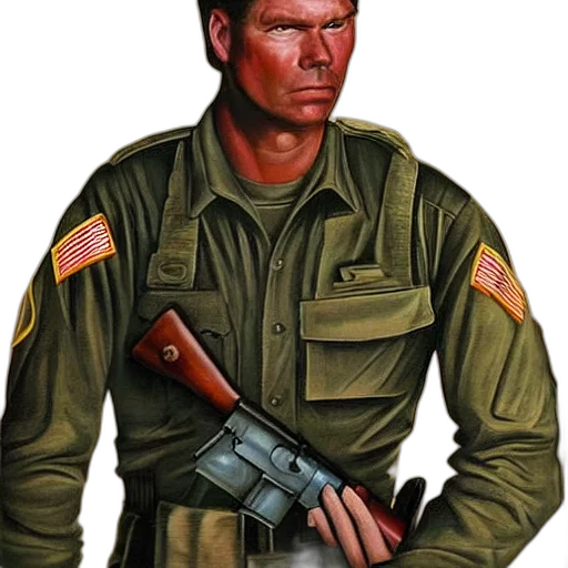 jacket, weapon, concept art, comic book art transparent PNG cut-out