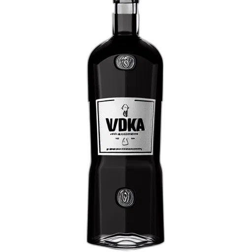 bottle, 3d render, vodka, modern transparent PNG cut-out