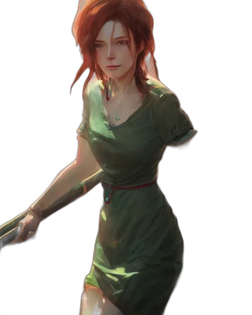 staff, dress, sword, weapon, concept art, fantasy art, photorealistic, anime transparent PNG cut-out