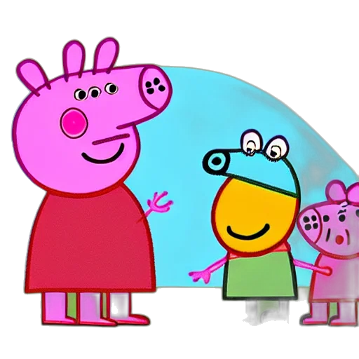 concept art, cartoon, forest, fog, underwater, man, bear, peppa transparent PNG cut-out