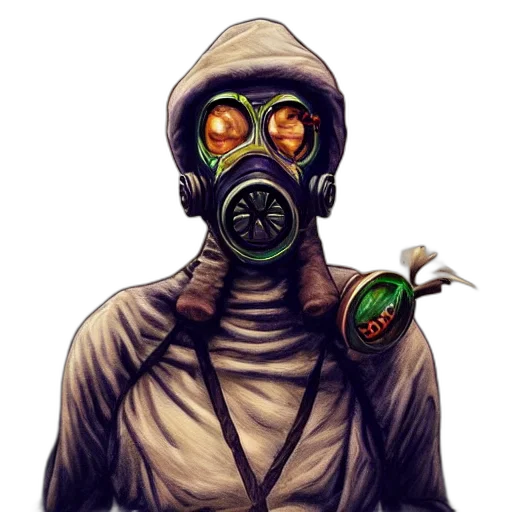 mask, jacket, creature, concept art transparent PNG cut-out