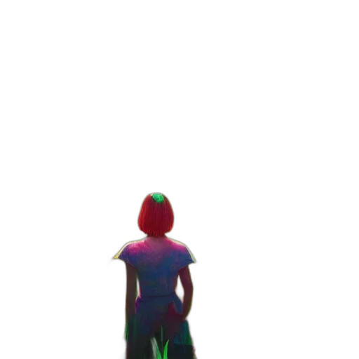dress, robot, staff, creature transparent PNG cut-out