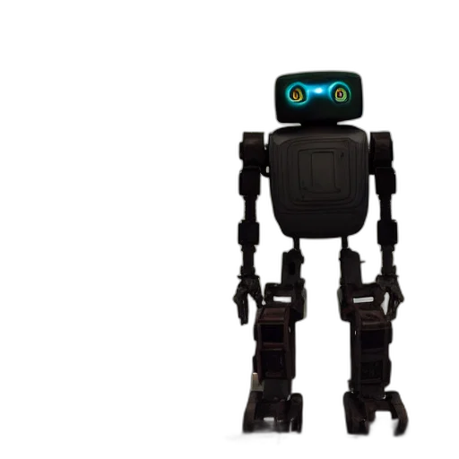 robot, 3d render, cyberpunk, very transparent PNG cut-out