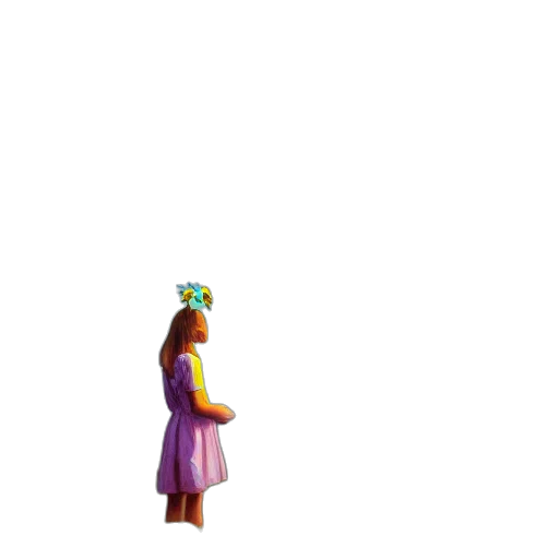 crown, dress, staff, hat, pixel art, 3d render, concept art, vaporwave transparent PNG cut-out