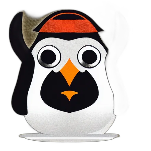 hat, mask, 3d render, linux, tux, penguin, creepypasta transparent PNG cut-out
