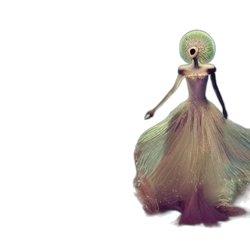 dress, creature, hair, crown, concept art, 3d render, fantasy art, photorealistic transparent PNG cut-out
