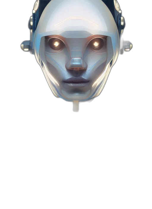 robot, mask, face, creature transparent PNG cut-out
