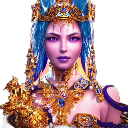 crown, jewelry, face, staff, fantasy art, concept art, photorealistic, 3d render transparent PNG cut-out