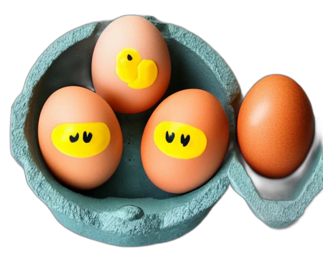 food, 3d render, photorealistic, eggs transparent PNG cut-out