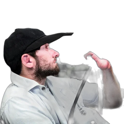 staff, jacket, hat, face transparent PNG cut-out