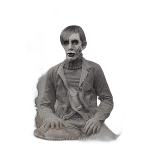 creature, mask, staff, 3d render, concept art, photorealistic, tintype, photo transparent PNG cut-out