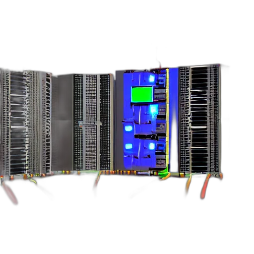 3d render, highly, detailed, datacenter transparent PNG cut-out