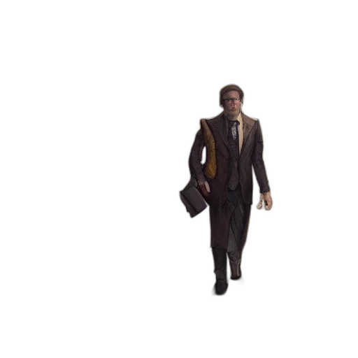 jacket, staff, robot, creature, pixel art, 3d render, concept art, photorealistic transparent PNG cut-out