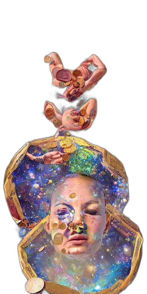 crown, jewelry, mask, face, concept art, fantasy art, watercolor, oil painting transparent PNG cut-out