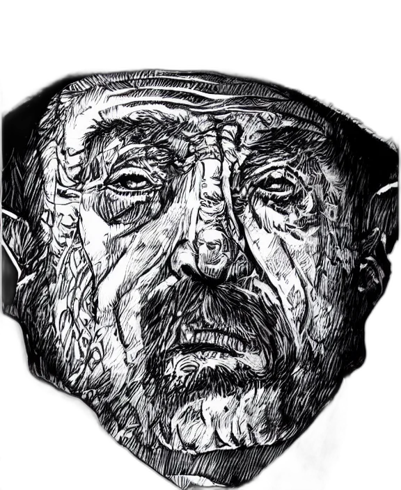 face, mask, hat, crown, photorealistic, pencil sketch, cartoon, comic book art transparent PNG cut-out