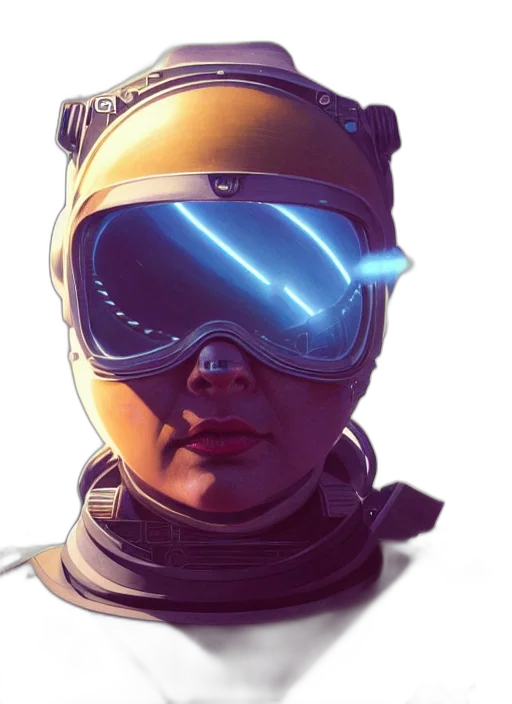 mask, face, robot, staff, cyberpunk, concept art, comic book art, 3d render transparent PNG cut-out