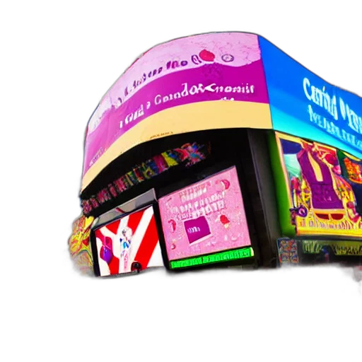 3d render, vaporwave, concept art, neon lights transparent PNG cut-out