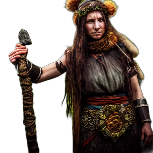 staff, sword, weapon, fantasy art, concept art, photorealistic, 3d render, earth tones transparent PNG cut-out