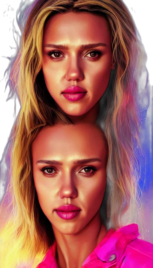 face, photorealistic, comic book art, concept art, oil painting, neon lights, outer space, fire transparent PNG cut-out