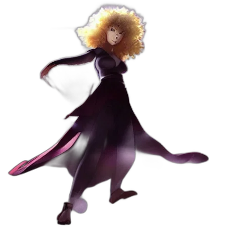 staff, dress, hair, creature, concept art, pixel art, fantasy art, watercolor transparent PNG cut-out